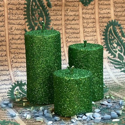 شمع استوانه ای 3 تایی اکلیلی