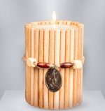 شمع استوانه ای چوب بامبو